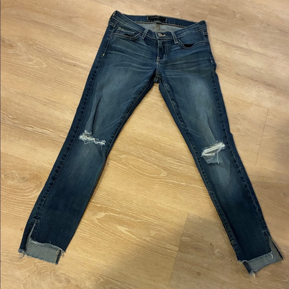 Flying Monkey Dark Blue Distressed Skinny Jeans Sz. 26 NWOT